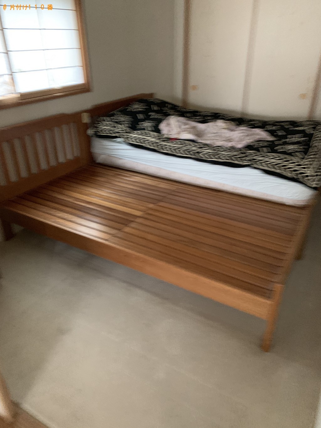 【京都市中京区】シングルベッド、マットレス、タンスの回収・処分　お客様の声