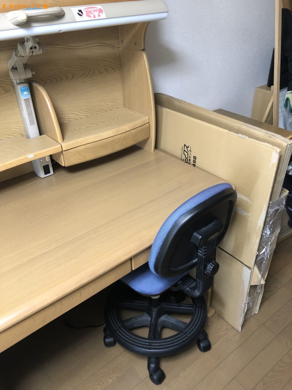 【京都市左京区】学習机、回転椅子の回収・処分ご依頼　お客様の声
