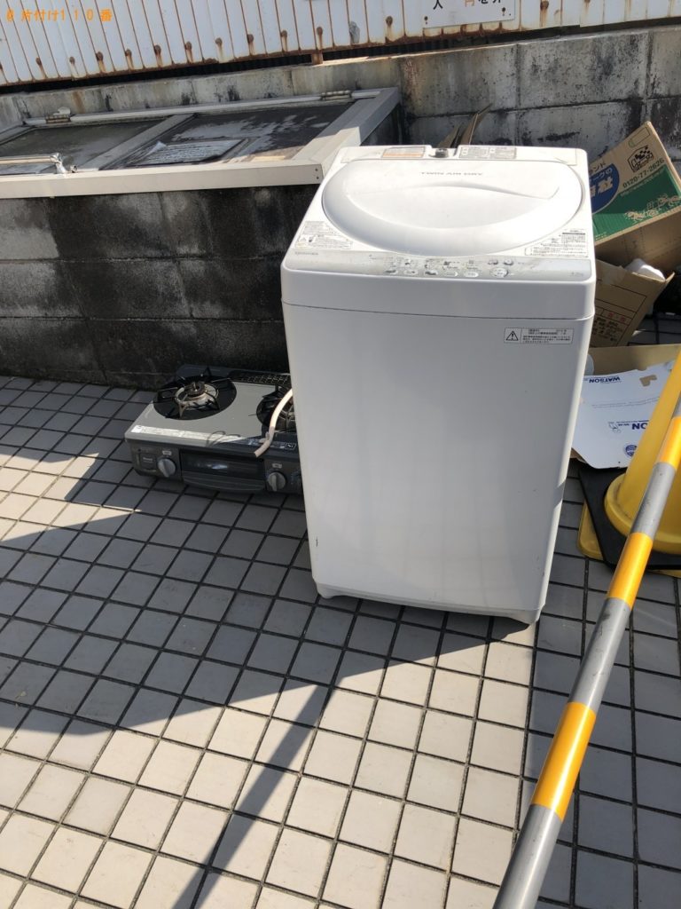 【稲沢市】遺品整理に伴い洗濯機、ガスコンロの回収・処分ご依頼　お客様の声