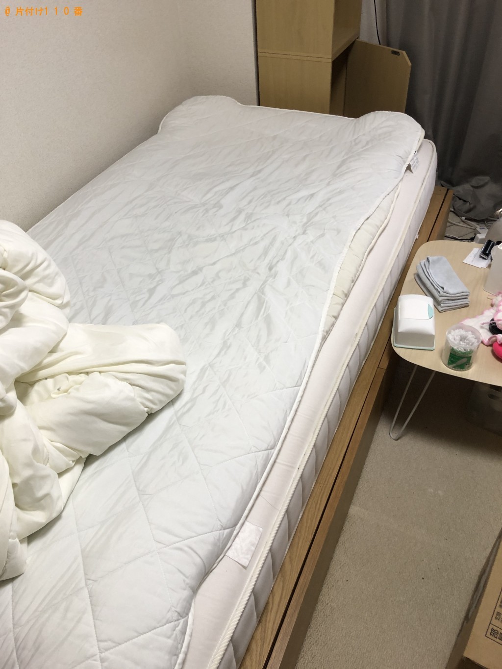 【京都市南区】ローテーブル、シングルベッド、マットレス等の回収