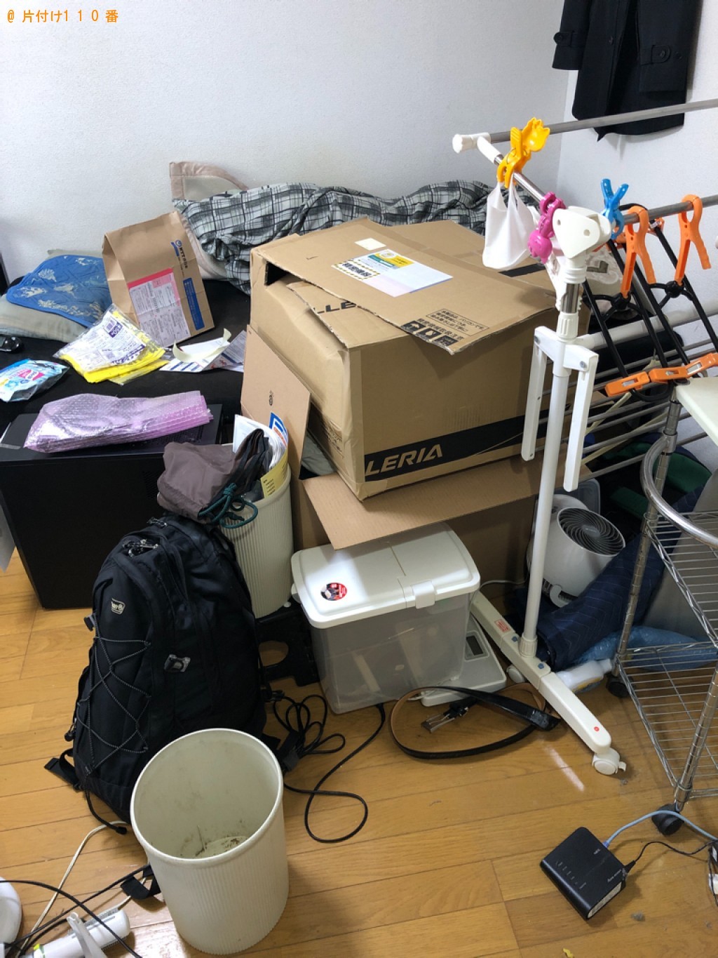 【京都市北区】冷蔵庫、洗濯機、電子レンジ、物干しスタンド等の回収